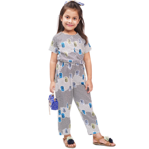 Printed Girls Jump Suit