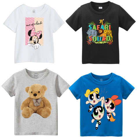 Gilrs Pack Of 4 T Shirts