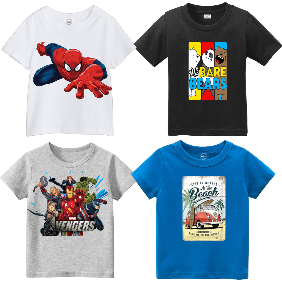 Graphic Pack Of 4 T Shirts